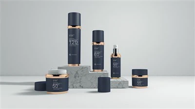 रंगीन प्लास्टिक कॉस्मेटिक जार