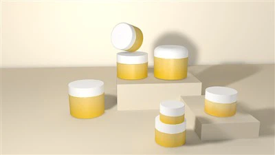 फ्रॉस्टेड कॉस्मेटिक जार