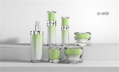 गोल ग्लास कॉस्मेटिक जार